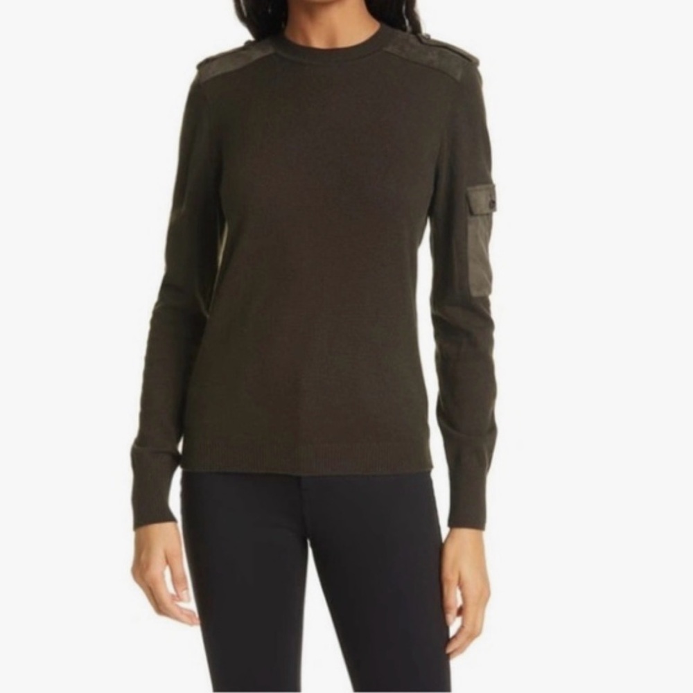 Ted Baker Tikinah Utility Sweater Olive Green Size 4